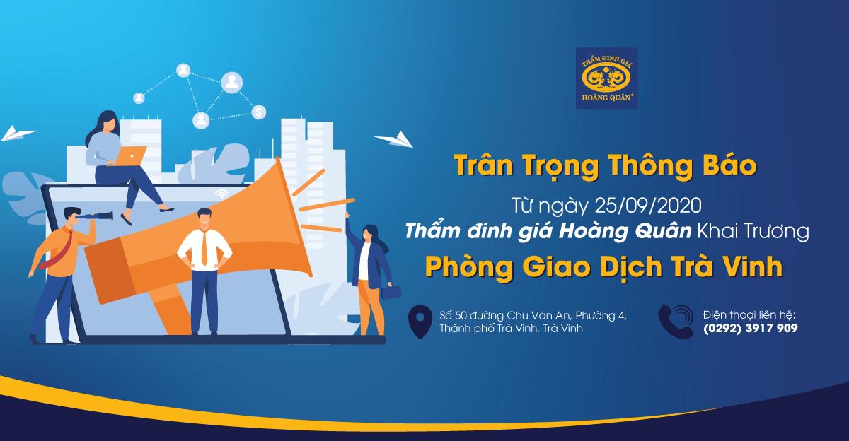 THÔNG BÁO KHAI TRƯƠNG PHÒNG GIAO DỊCH TRÀ VINH