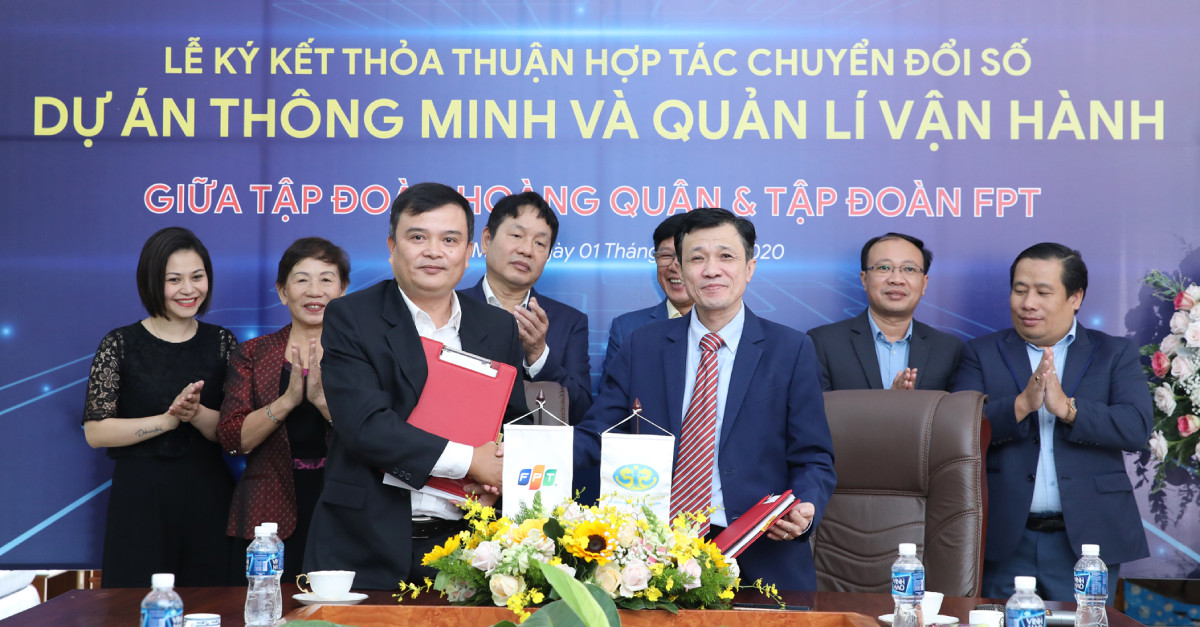 TẬP ĐOÀN HOÀNG QUÂN KÝ KẾT HỢP TÁC CHUYỂN ĐỔI SỐ VỚI TẬP ĐOÀN FPT