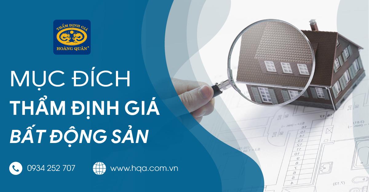 Mục đích thẩm định giá Bất Động Sản