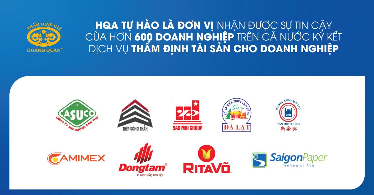 HQA Tự Hào Là Đơn Vị Nhận Được Sự Tin Cậy Của HƠN 600 DOANH NGHIỆP Ký Kết Dịch Vụ Thẩm Định tài sản cho Doanh Nghiệp