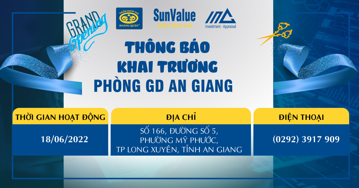 THÔNG BÁO KHAI TRƯƠNG PHÒNG GIAO DỊCH AN GIANG