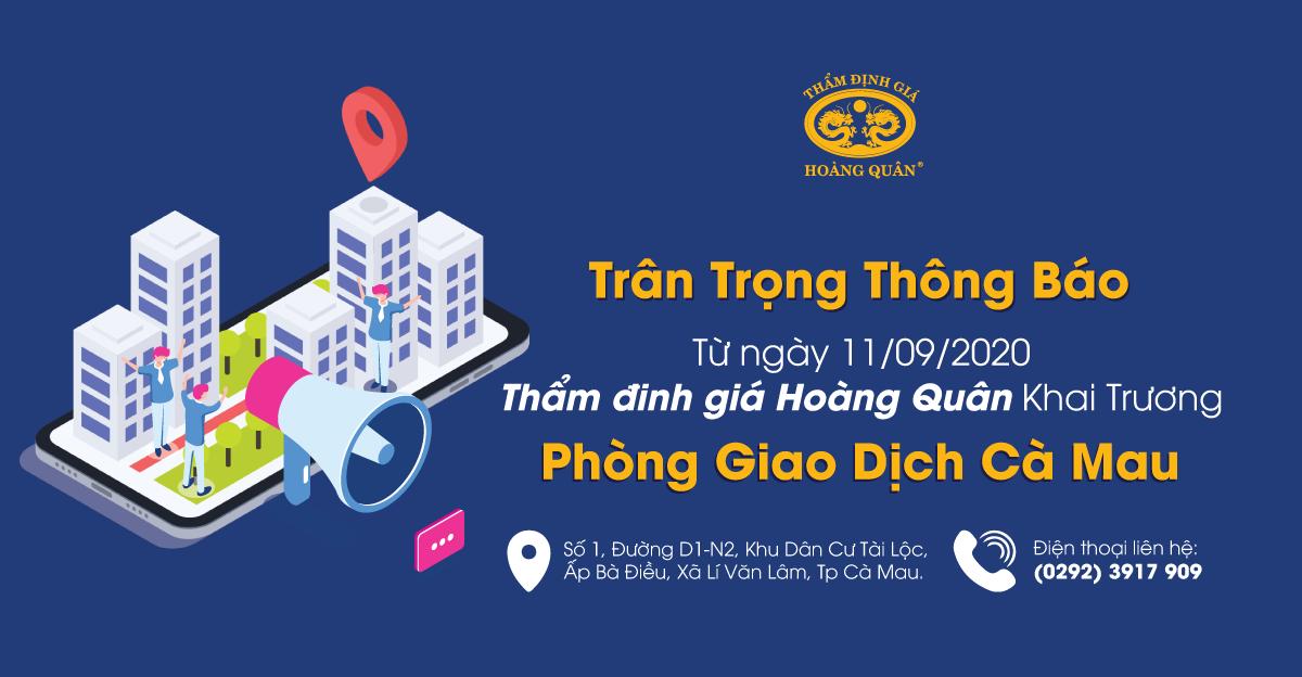 HQA THÔNG BÁO KHAI TRƯƠNG PGD CÀ MAU