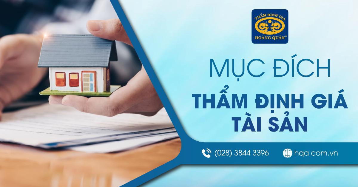 Mục đích thẩm định giá tài sản