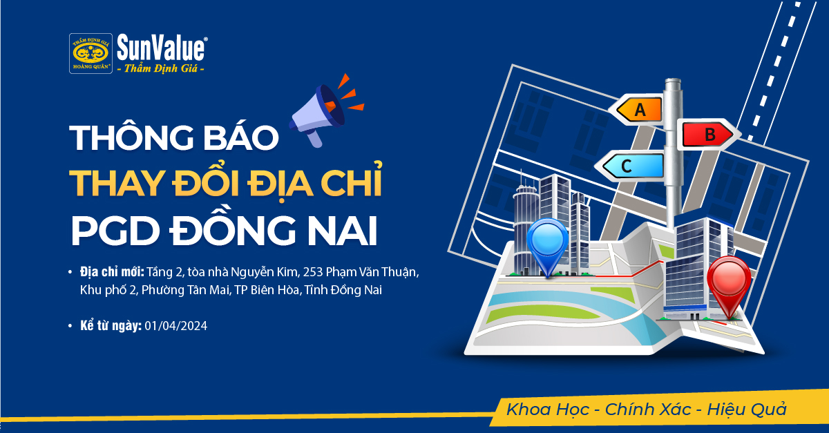 THÔNG BÁO THAY ĐỔI ĐỊA CHỈ PHÒNG GIAO DỊCH ĐỒNG NAI