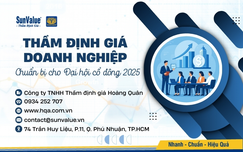 Thẩm định giá Hoàng Quân thẩm định giá trị doanh nghiệp chuẩn bị cho Đại hội cổ đông 2025