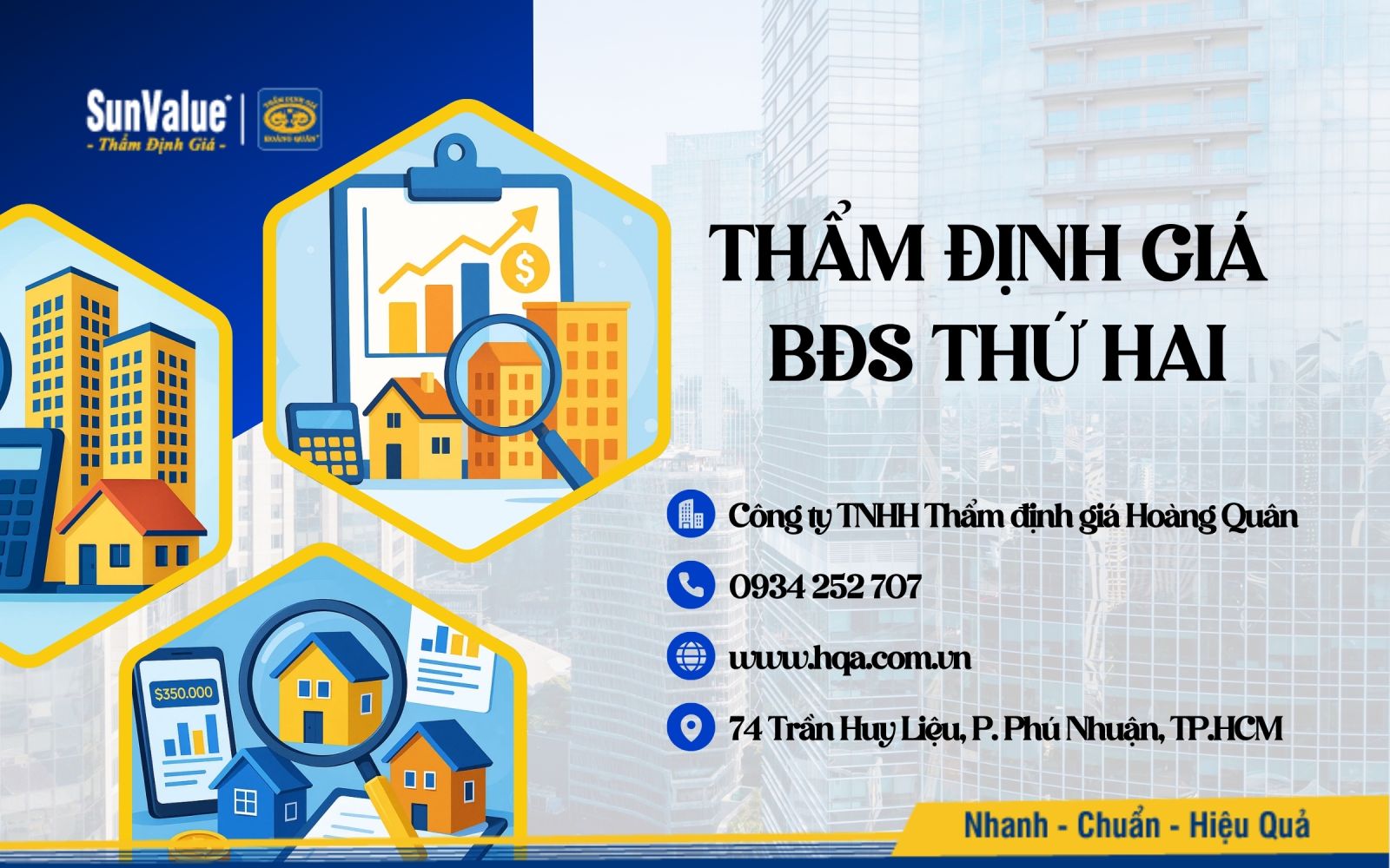 Thẩm định giá Hoàng Quân thẩm định giá BĐS thứ hai uy tín