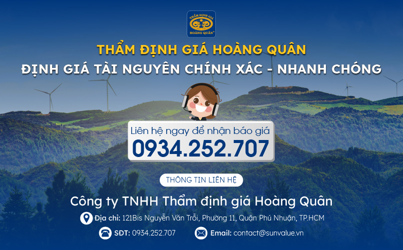 Thẩm định giá Hoàng Quân - Đơn vị thẩm định giá tài nguyên hàng đầu Việt Nam