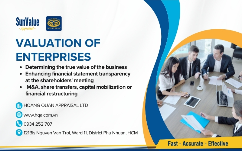Hoang Quan Appraisal (HQA) offers comprehensive valuation services tailored to business needs during shareholder meetings