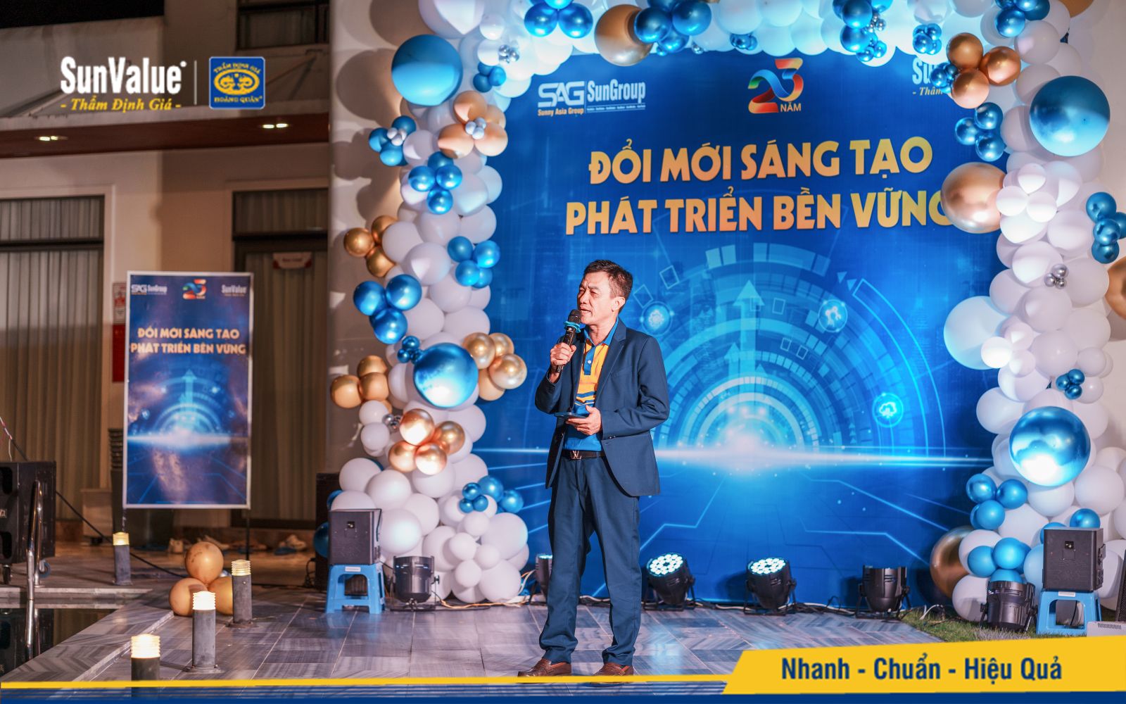 Chủ tịch HĐQT – Tiến sĩ Trương Thái Sơn phát biểu tại lễ kỷ niệm 23 năm