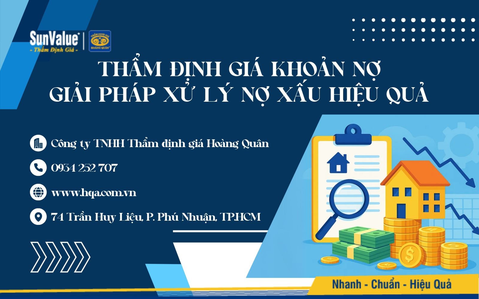 Thẩm định giá Hoàng Quân là đơn vị uy tín, giàu kinh nghiệm trong lĩnh vực định giá tài sản và khoản nợ