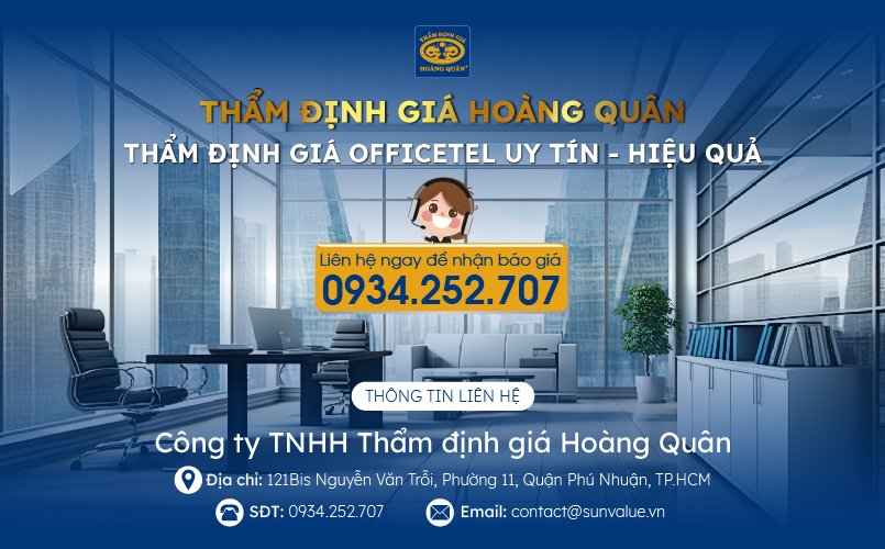 Thẩm định giá Hoàng Quân - Đơn vị thẩm định giá officetel, cao ốc văn phòng uy tín, nhanh chóng